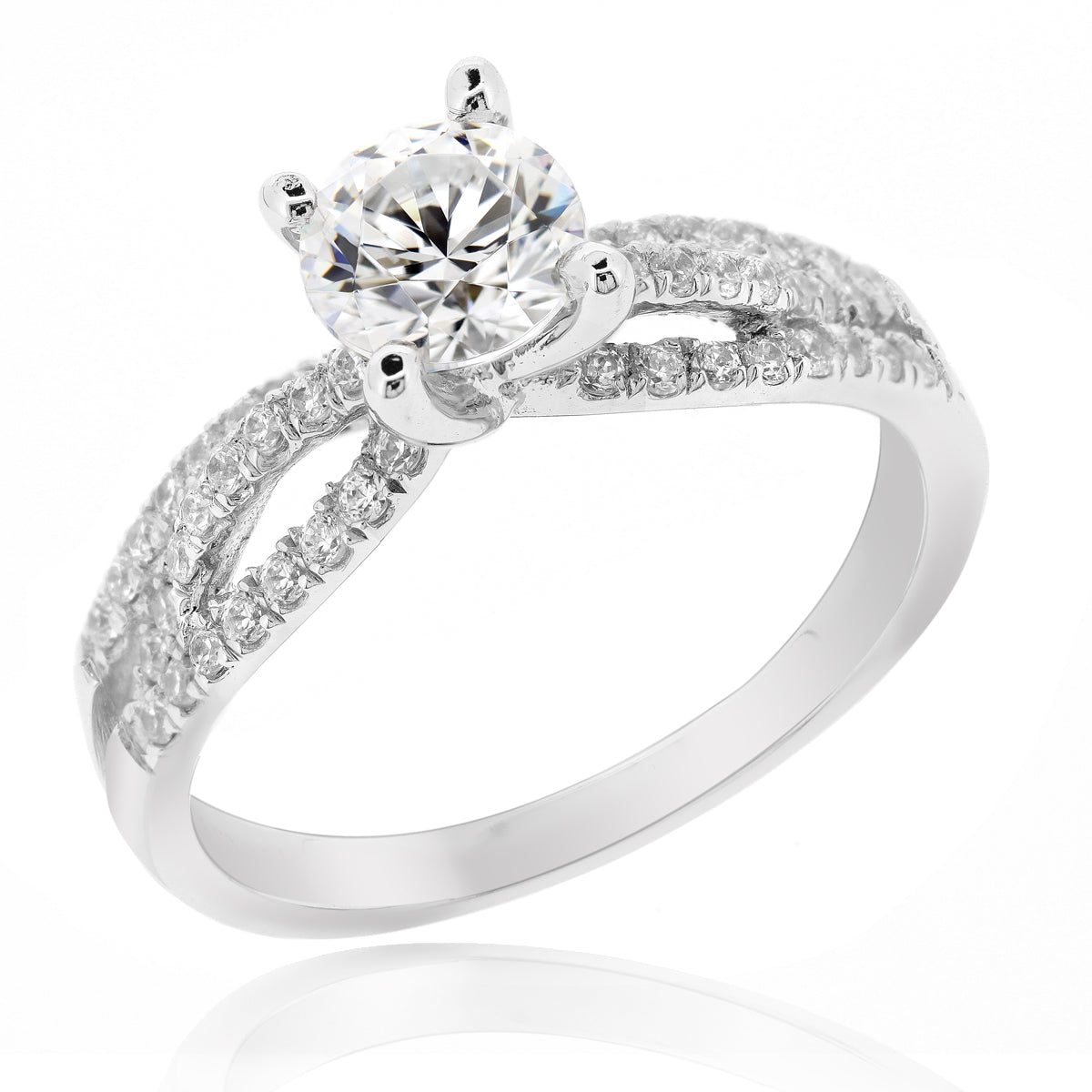 LENYA แหวนเพชร DiamondLike ดีไซน์หวานสุดๆ เหมาะสำหรับเป็นของขวัญ บนตัวเรือนเงินแท้ชุบทองคำขาว
