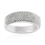 LENYA แหวน CZ จาก SWAROVSKI เสริมบุคลิกความหรูหรา ขนาด 1 มิล ตัวเรือนเงินแท้925 ชุบทองคำขาว