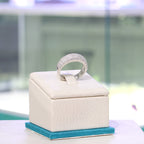 LENYA แหวน CZ จาก SWAROVSKI เสริมบุคลิกความหรูหรา ขนาด 1 มิล ตัวเรือนเงินแท้925 ชุบทองคำขาว