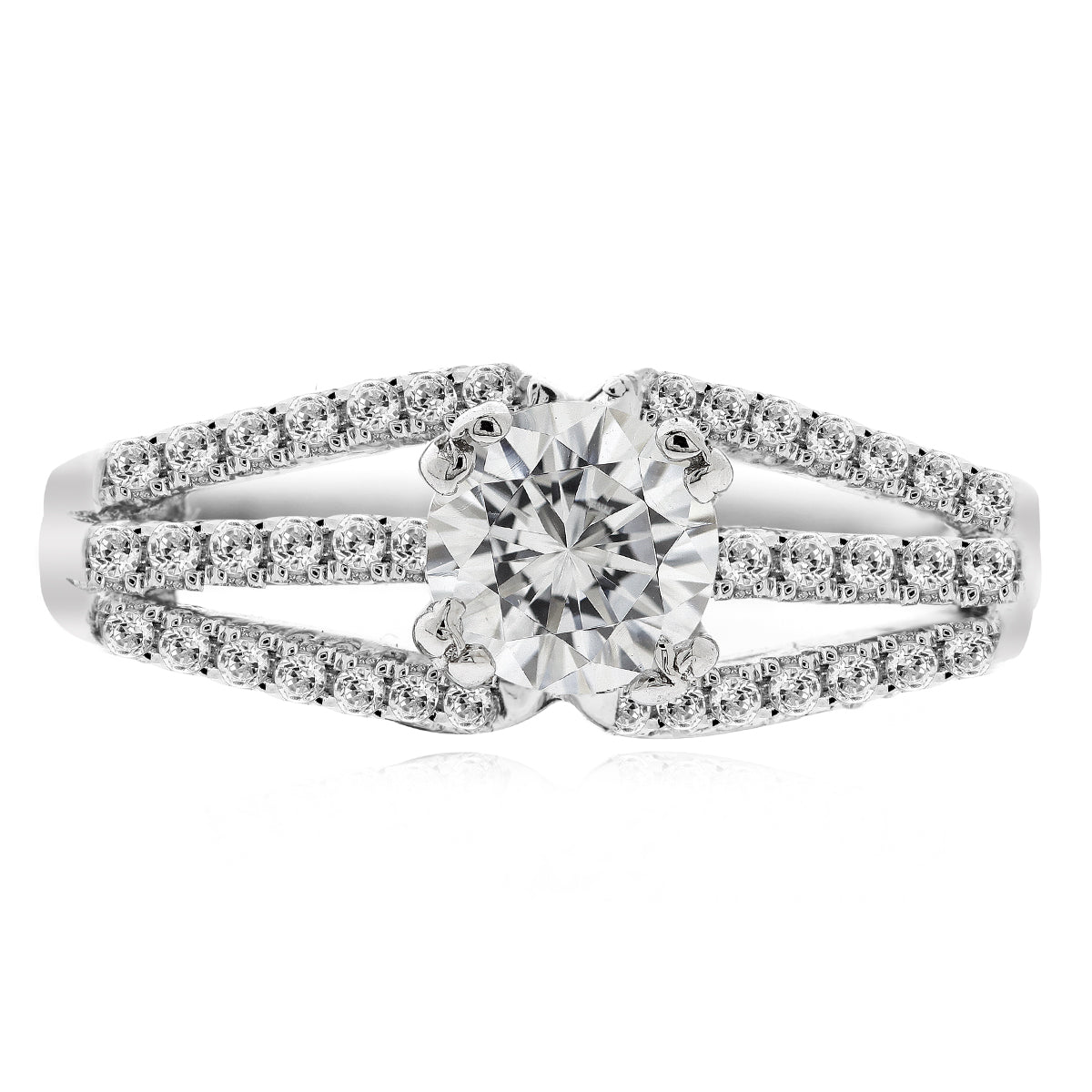 LENYA แหวน CZ SWAROVSKI เสริมบุคลิกและความมั่นใจ ขนาด 7x5 มิล ตัวเรือนเงินแท้925 ชุบทองคำขาว