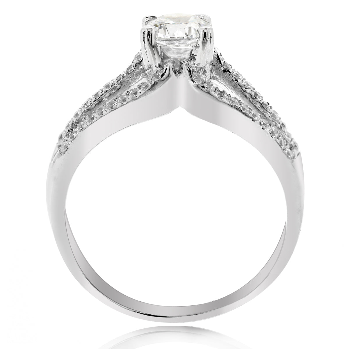 LENYA แหวน CZ SWAROVSKI เสริมบุคลิกและความมั่นใจ ขนาด 7x5 มิล ตัวเรือนเงินแท้925 ชุบทองคำขาว