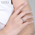 LENYA แหวน คิวบิกเซอร์โคเนีย (Cubic Zirconia) ตัวเรือนเงินแท้ 925 ชุบทองคำขาว นิ้วแบบไหน ใส่แหวนวงนี้ก็สวยได้