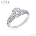 LENYA แหวน คิวบิกเซอร์โคเนีย (Cubic Zirconia) ตัวเรือนเงินแท้ 925 ชุบทองคำขาว นิ้วแบบไหน ใส่แหวนวงนี้ก็สวยได้