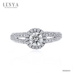 LENYA แหวน คิวบิกเซอร์โคเนีย (Cubic Zirconia) ตัวเรือนเงินแท้ 925 ชุบทองคำขาว นิ้วแบบไหน ใส่แหวนวงนี้ก็สวยได้