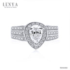 LENYA แหวนเพชร DiamondLike ดีไซน์รูปหยดน้ำ เติมความหวานได้อย่างลงตัว บนตัวเรือนเงินแท้ชุบทองคำขาว