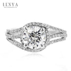 LENYA แหวนเพชร DiamondLike เพิ่มลูกเล่นเก๋ๆให้เรียวนิ้ว บนตัวเรือนเงินแท้ชุบทองคำขาว