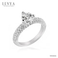 LENYA แหวน CZ Diamondlike เสริมบุคลิกและความมั่นใจ ขนาด 6 มิล ตัวเรือนเงินแท้925 ชุบทองคำขาว
