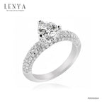 LENYA แหวน CZ Diamondlike เสริมบุคลิกและความมั่นใจ ขนาด 6 มิล ตัวเรือนเงินแท้925 ชุบทองคำขาว