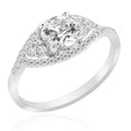 LENYA แหวน CZ Diamondlike เสริมบุคลิกและความมั่นใจ ขนาด 5.5 มิล ตัวเรือนเงินแท้925 ชุบทองคำขาว