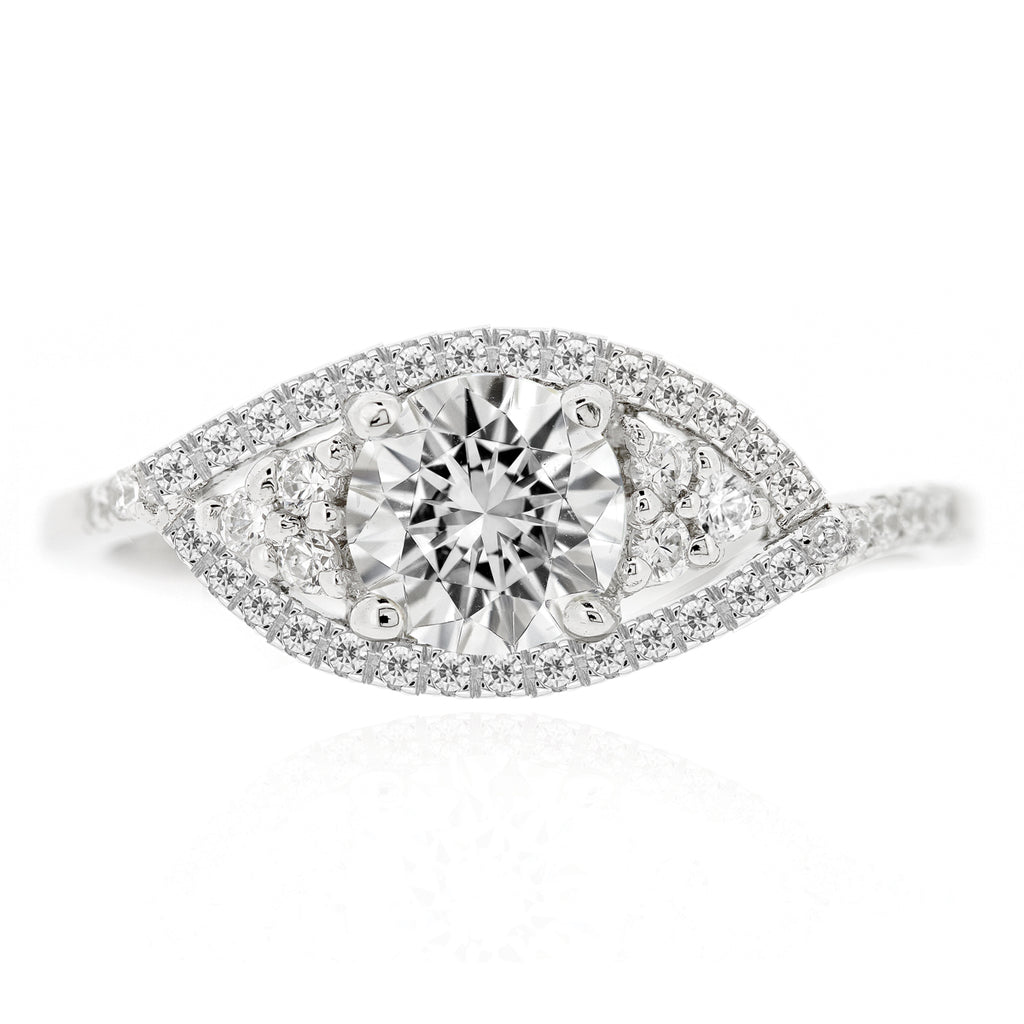 LENYA แหวน CZ Diamondlike เสริมบุคลิกและความมั่นใจ ขนาด 5.5 มิล ตัวเรือนเงินแท้925 ชุบทองคำขาว