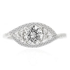 LENYA แหวน CZ Diamondlike เสริมบุคลิกและความมั่นใจ ขนาด 5.5 มิล ตัวเรือนเงินแท้925 ชุบทองคำขาว