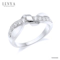 LENYA แหวน CZ Diamondlike เสริมบุคลิกและความมั่นใจ ขนาด 2 มิล ตัวเรือนเงินแท้925 ชุบทองคำขาว