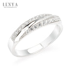 LENYA แหวนเงินแท้ ประดับด้วย Diamondlike  เสริมบุคลิกเพิ่มความมั่นใจ
