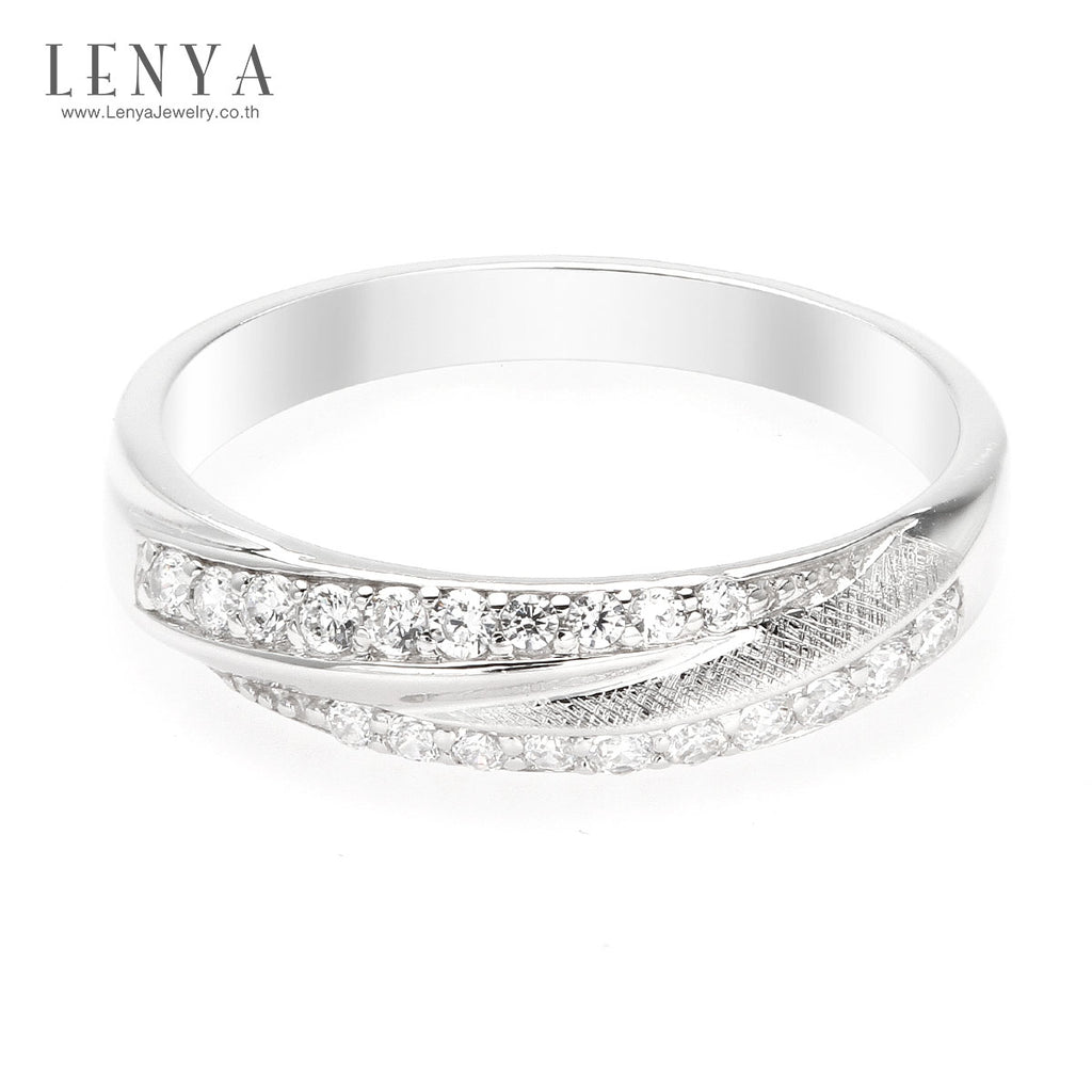 LENYA แหวนเงินแท้ ประดับด้วย Diamondlike  เสริมบุคลิกเพิ่มความมั่นใจ