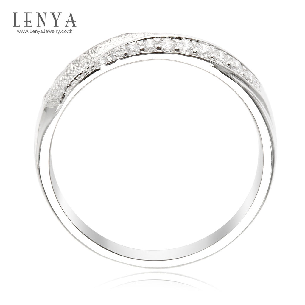 LENYA แหวนเงินแท้ ประดับด้วย Diamondlike  เสริมบุคลิกเพิ่มความมั่นใจ