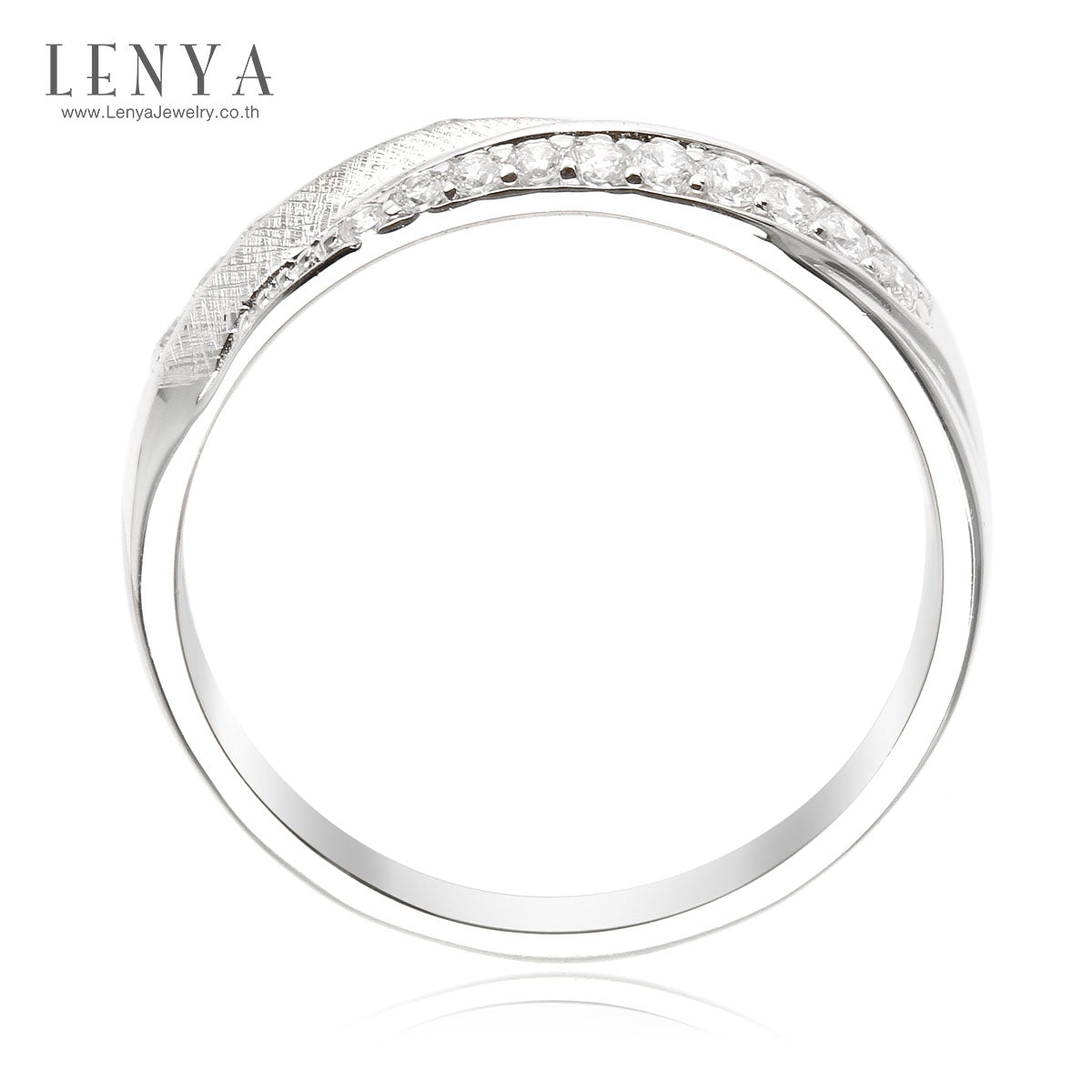 LENYA แหวนเงินแท้ ประดับด้วย Diamondlike  เสริมบุคลิกเพิ่มความมั่นใจ