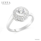 LENYA แหวน CZ Diamondlike เสริมบุคลิกและความมั่นใจ ตัวเรือนเงินแท้925 ชุบทองคำขาว