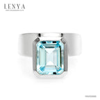 LENYA แหวนเงินแท้ประดับพลอย Blue Topaz อัญมณีของผู้ที่เกิดวันศุกร์ ราศีพิจิก และเดือนพฤศจิกายน