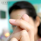 LENYA แหวนเงินแท้ 925 ชุปทอง 18 เค ประดับด้วย พลอยสีขาวว ไวท์ โทแพซ(White Topaz)ดีไซน์เล็กๆ ชูเม็ดเดี่ยว น่ารักๆ  สามารถ Mix and Match กับแหวนดีไซน์ อื่นๆได้ ในแบบที่คุณต้องการ