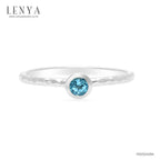 LENYA แหวนเงินแท้ ประดับบลูโทแพซ (Blue Topaz) ดีไซน์เรียบแต่มีสไตล์ เหมาะสวมใส่ได้เรื่อยๆ