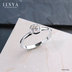 LENYA แหวนเงินแท้ 925 LENYA ETERNAL ชุบทองคำขาว ประดับด้วย SWAROVSKI ZIRCONIA สีขาว สวยคลาสสิค