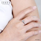 LENYA แหวนเงินแท้ 925 LENYA ETERNAL ชุบทองคำขาว ประดับด้วย SWAROVSKI ZIRCONIA สีขาว สวยคลาสสิค