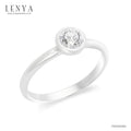 LENYA แหวนเงินแท้ 925 LENYA ETERNAL ชุบทองคำขาว ประดับด้วย SWAROVSKI ZIRCONIA สีขาว สวยคลาสสิค