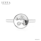 LENYA แหวนเงินแท้ 925 LENYA ETERNAL ชุบทองคำขาว ประดับด้วย SWAROVSKI ZIRCONIA สีขาว สวยคลาสสิค