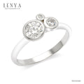 LENYA แหวนเงินแท้ 925 LENYA ETERNAL ชุบทองคำขาว ประดับด้วย SWAROVSKI ZIRCONIA สีขาว สวยคลาสสิค  เสริมบุคลิกเพิ่มความมั่นใจ