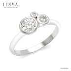 LENYA แหวนเงินแท้ 925 LENYA ETERNAL ชุบทองคำขาว ประดับด้วย SWAROVSKI ZIRCONIA สีขาว สวยคลาสสิค  เสริมบุคลิกเพิ่มความมั่นใจ