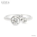 LENYA แหวนเงินแท้ 925 LENYA ETERNAL ชุบทองคำขาว ประดับด้วย SWAROVSKI ZIRCONIA สีขาว สวยคลาสสิค  เสริมบุคลิกเพิ่มความมั่นใจ
