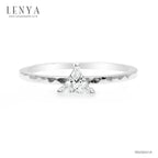 LENYA แหวนเงินแท้ 925 ชุปทองคำขาว ประดับด้วย Cubic Zirconia ทรงสามเหลี่ยม  เสริมบุคลิกเพิ่มความมั่นใจ