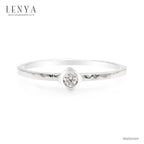 LENYA แหวนเงินแท้ 925 ชุปทองคำขาว ประดับด้วย Cubic Zirconia สวมใส่ได้ทุกวัน  เสริมบุคลิกเพิ่มความมั่นใจ