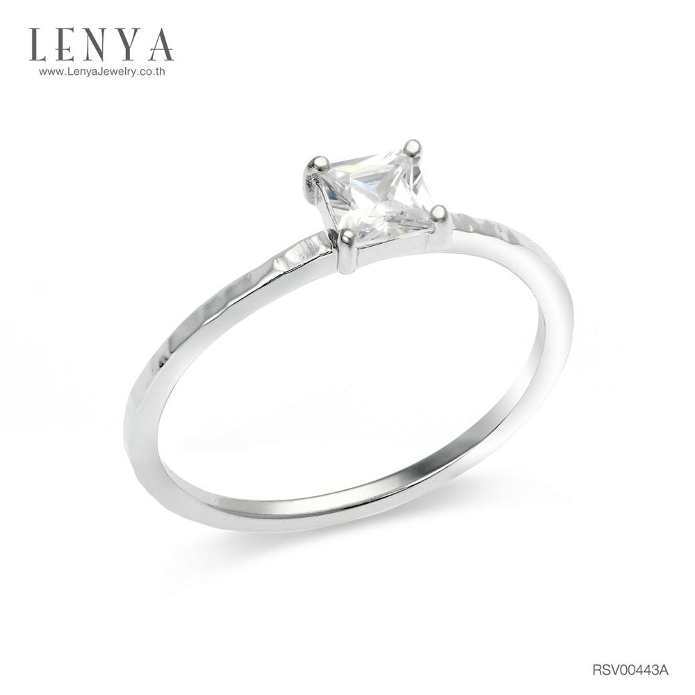 LENYA แหวนเงินแท้ ประดับด้วย Diamondlike  เสริมบุคลิกเพิ่มความมั่นใจ