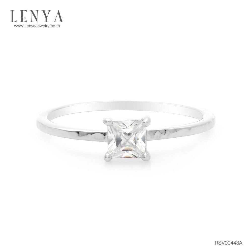 LENYA แหวนเงินแท้ ประดับด้วย Diamondlike  เสริมบุคลิกเพิ่มความมั่นใจ