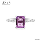 LENYA แหวนเงินแท้ ประดับด้วยพลอยอเมทิสต์ (Amethyst) และ CZ (Cubic Zirconia) เสริมบุคลิกความมั่นใจ เสริมให้มีสติ