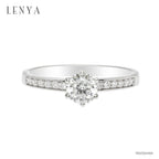 LENYA แหวนเงินแท้ 925 ชุปทองคำขาว ประดับด้วย Diamondlike  เสริมบุคลิกเพิ่มความมั่นใจ