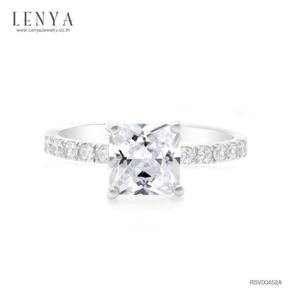 LENYA แหวนเงินแท้ 925 ประดับด้วย Diamondlike  เสริมบุคลิกเพิ่มความมั่นใจ