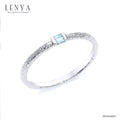 LENYA แหวนบลูโทแพซ (Blue Topaz) ตัวเรือนเงินแท้ชุบโรเดียม เพิ่มลวดลายบนตัวเรือนให้ดูเก๋ไก๋ สีฟ้าที่สดใสช่วยให้จิตใจสงบเยือกเย็น