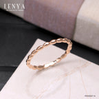 LENYA แหวน Bubble Ring ตัวเรือนเงินแท้ ชุบพิงค์โกลด์ เพิ่มลวดลายบนตัวเรือนให้ดูเก๋ไก๋