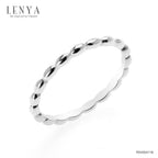 LENYA แหวน Bubble Ring ตัวเรือนเงินแท้ ชุบทองคำขาว เพิ่มลวดลายบนตัวเรือนให้ดูเก๋ไก๋