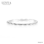 LENYA แหวน Bubble Ring ตัวเรือนเงินแท้ ชุบทองคำขาว เพิ่มลวดลายบนตัวเรือนให้ดูเก๋ไก๋
