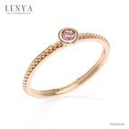 LENYA แหวนเงินแท้  ประดับแซฟไฟร์สีชมพู (Pink Sapphire)  ดีไซน์เล็กๆ สามารถ Mix and Match กับแหวนดีไซน์ อื่นๆได้ อย่างลงตัว
