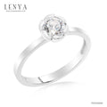 LENYA แหวนเงินแท้ 925 ชุปทองคำขาว ประดับด้วย Diamondlike  เสริมบุคลิกเพิ่มความมั่นใจ