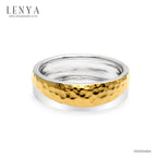LENYA แหวน Two Tone Ring ตัวเรือนเงินแท้ 925 โรเดียม และทอง  ชุปเพิ่มลวดลายบนตัวเรือนให้ดูเก๋ไก๋