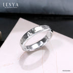 LENYA แหวนเงินแท้ 925 ชุบโรเดียม พื้นผิวแหวนมีลวดลายในตัว สวยได้แม้ไม่มีอัญมณีมาประดับ