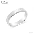 LENYA แหวนเงินแท้ 925 ชุบโรเดียม พื้นผิวแหวนมีลวดลายในตัว สวยได้แม้ไม่มีอัญมณีมาประดับ