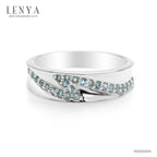 LENYA แหวนเงินแท้ประดับพลอย Blue Topaz อัญมณีของผู้ที่เกิดวันศุกร์ ราศีพิจิก และเดือนพฤศจิกายน