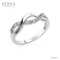 LENYA แหวนเงินแท้ประดับพลอย Blue Topaz อัญมณีของผู้ที่เกิดวันศุกร์ ราศีพิจิก และเดือนพฤศจิกายน