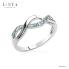 LENYA แหวนเงินแท้ประดับพลอย Blue Topaz อัญมณีของผู้ที่เกิดวันศุกร์ ราศีพิจิก และเดือนพฤศจิกายน